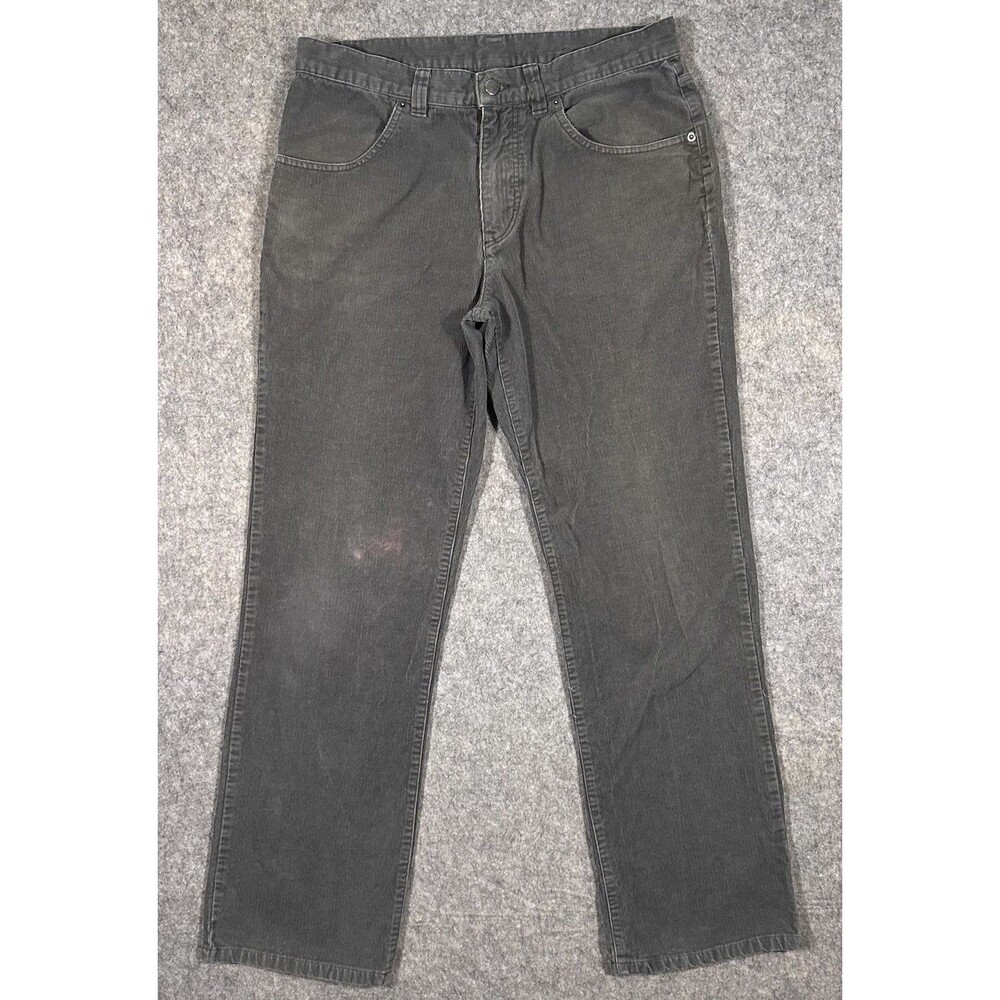 Patagonia Cord Pants Men’s 33x30.5 Gray Corduroy Straight Faded Organic READ